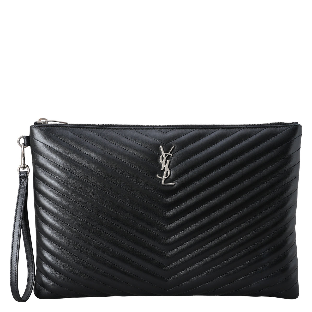 YVES SAINT LAURENT(USED)생로랑 440222 모노그램 쉐브론 클러치